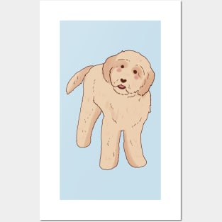 Cartoon Golden Doodle Posters and Art